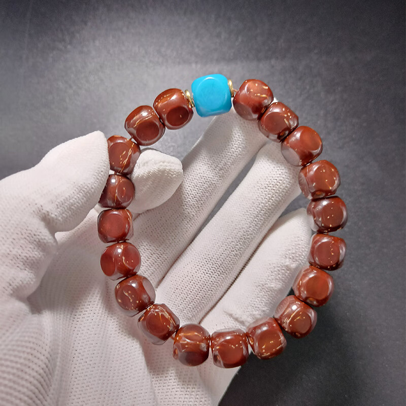 欢韵(hy)2022年新款紫金鼠雕刻京八棱猴头小核桃手串男女士单圈文玩