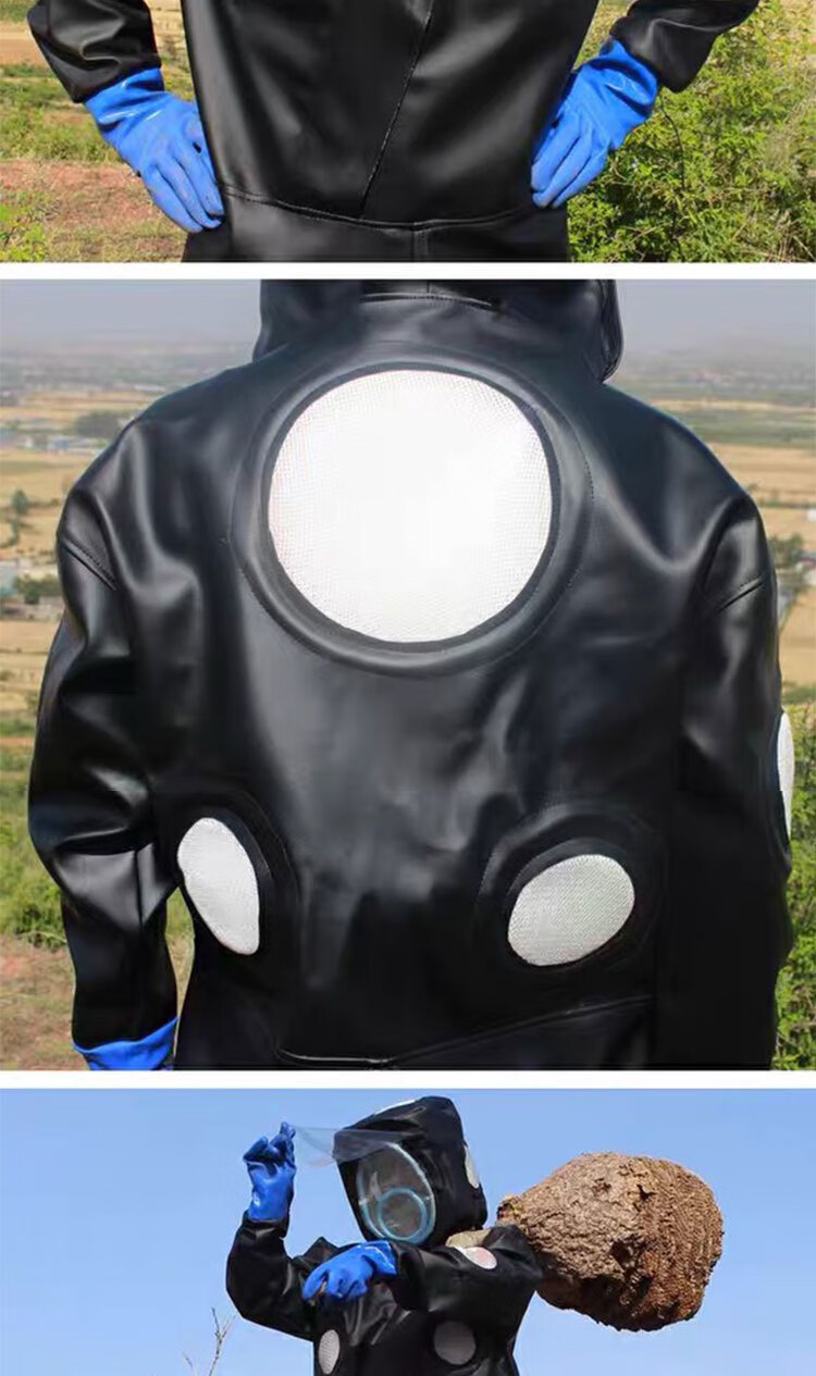 米黛龙马蜂衣服加厚透气专用全套带胡蜂防蜂衣连体蚂蜂衣抓马蜂服 13