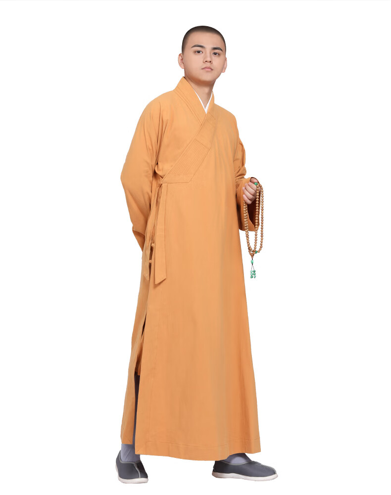 和尚衣服僧服大褂长褂棉质水洗僧衣僧人僧装长衫和尚服僧袍藏青色40
