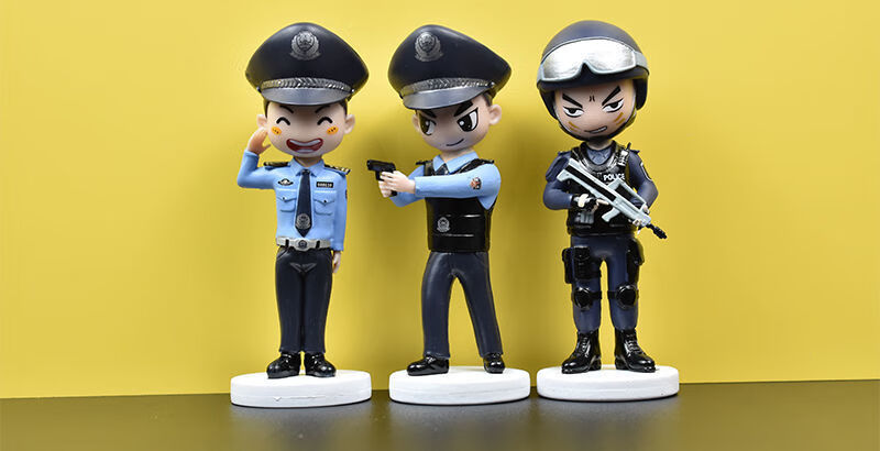 警察 公仔女警玩偶摆件人偶模型卡通玩偶车装饰汽车中控台男士民警