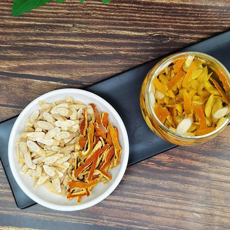 黄芪陈皮20份黄芪15克陈皮6克组合煮水泡茶喝黄芪500克加陈皮500