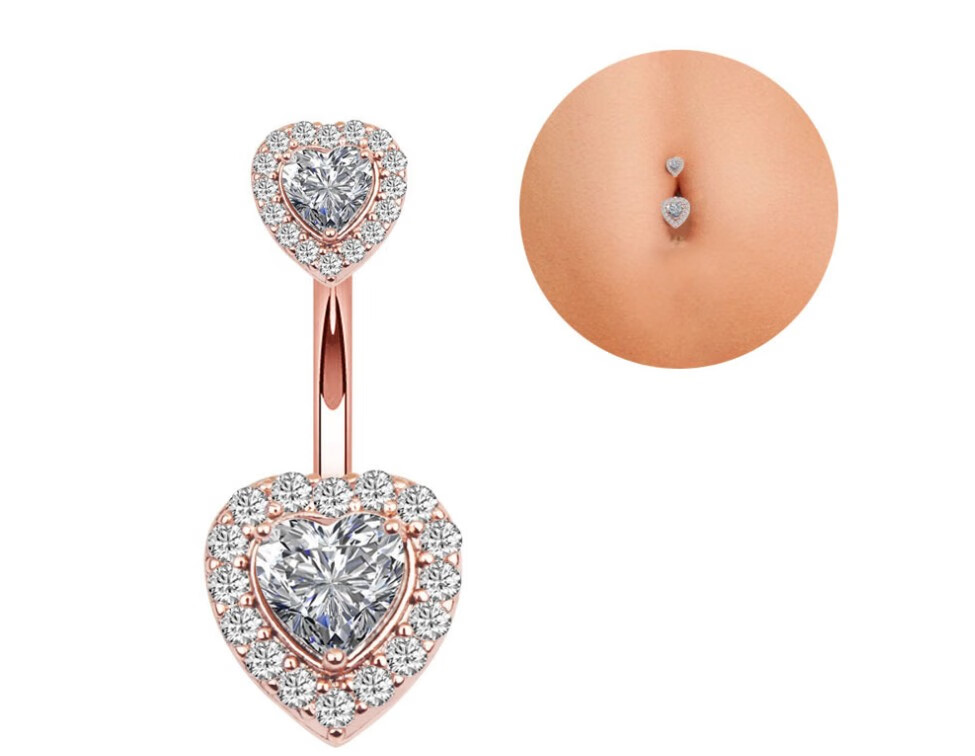 肚脐钉女大钻性感欧美闪钻不过敏925银纯银脐环肚脐扣韩版简约京选好