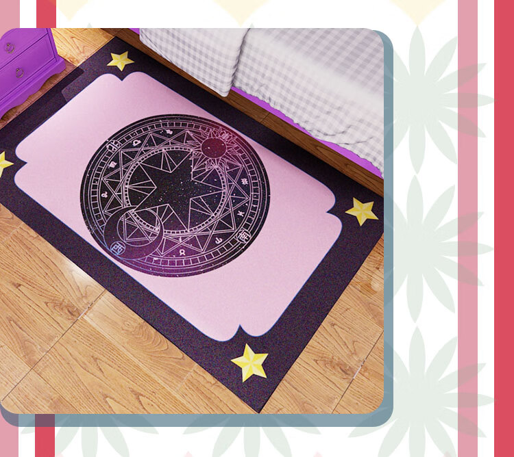 百变小樱地毯魔卡魔法阵地毯沙发长方形网红地毯卧室客厅房间床边动漫