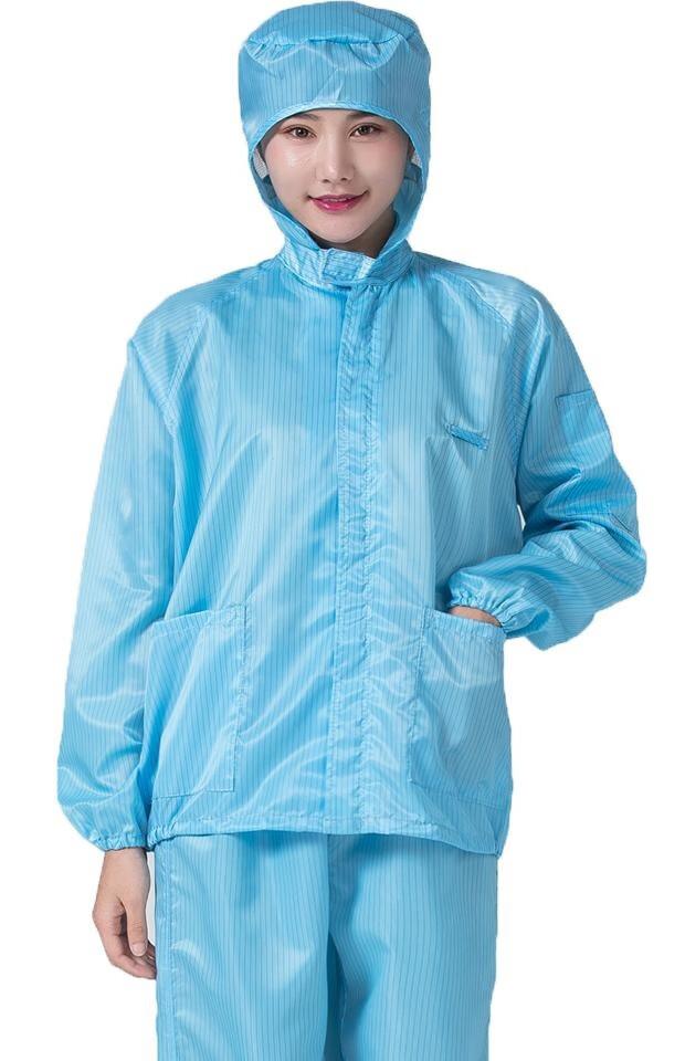 分体服静电衣男工作服白色防尘大褂全身套装防护洁净无尘服女 灰色连