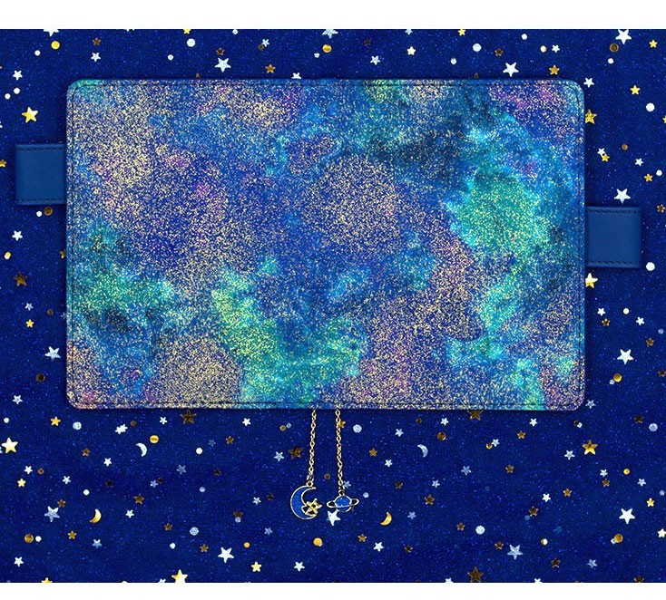 【星空系列】少女心手账本 小清新韩国ins空白旅行记事本a6网格烫金