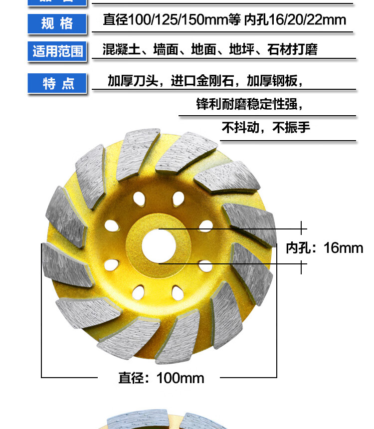 打磨片种类规格图片