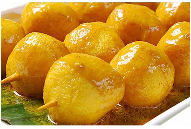 咖喱鱼蛋 7-11鱼丸 2500g 约200粒昌隆福记 平海黄金鱼蛋(5斤装)1袋