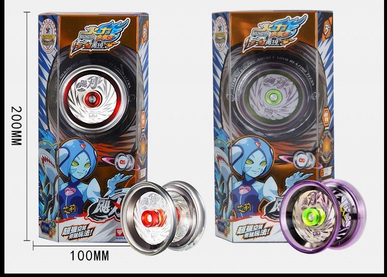 万 代火力少年王悠悠球红色蝰影金属花式溜溜球死睡眠yoyo 金属蝰影s