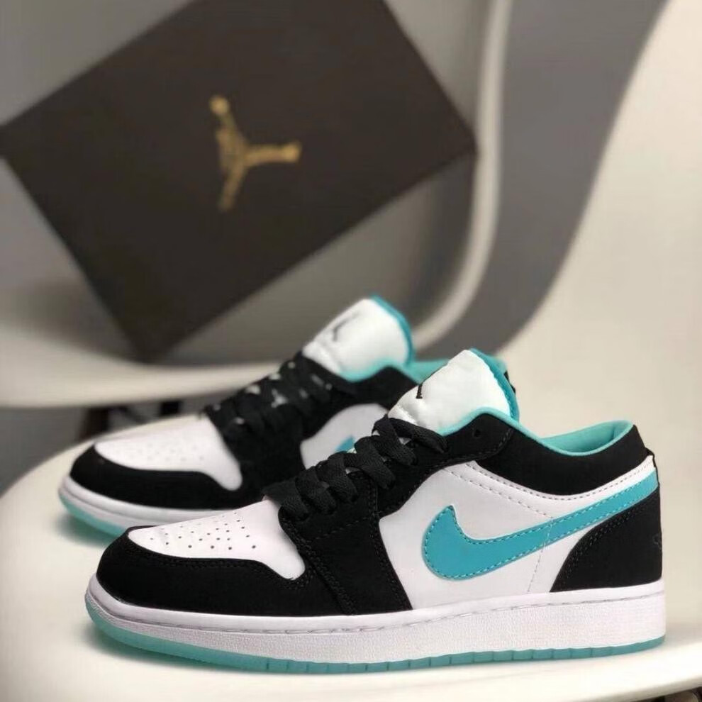 aj男女鞋旗舰官官方新同款女鞋低帮鞋日系男鞋学生 aj低帮蓝白午夜 偏