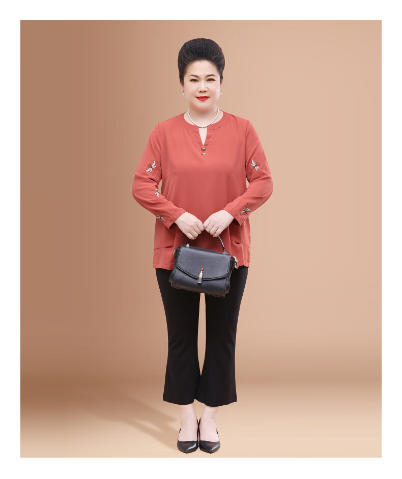 胖老太太特大码上衣秋季2020胖妈妈加肥加大码女装200斤中年女士洋气