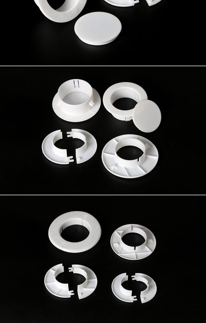 妙记空调孔装饰盖白色空调洞遮丑盖空调管道堵盖孔盖堵头遮挡套墙洞盖