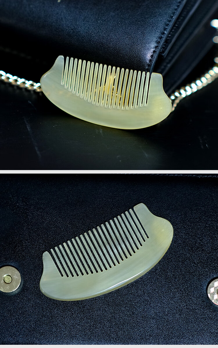黄牛角梳子按摩发正女士专用小梳子仿静电 5号 约14x3.4x0.5cm