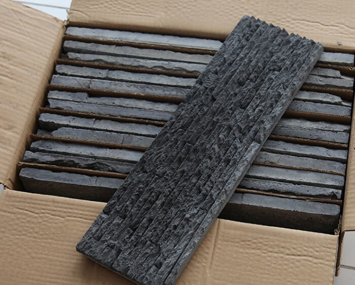 流水石文化石黑色仿天然青石水幕墙花园庭院流水板水池背景外墙砖