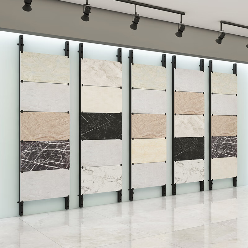 冲孔立柱展示架瓷砖展架多功能陈列架墙砖石材货架地砖展示木地板 锁