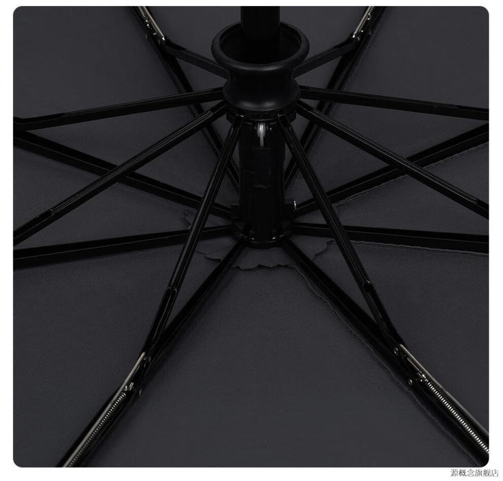 左都(zuodu)雨伞同款透明机械防回弹自动伞黑胶遮阳