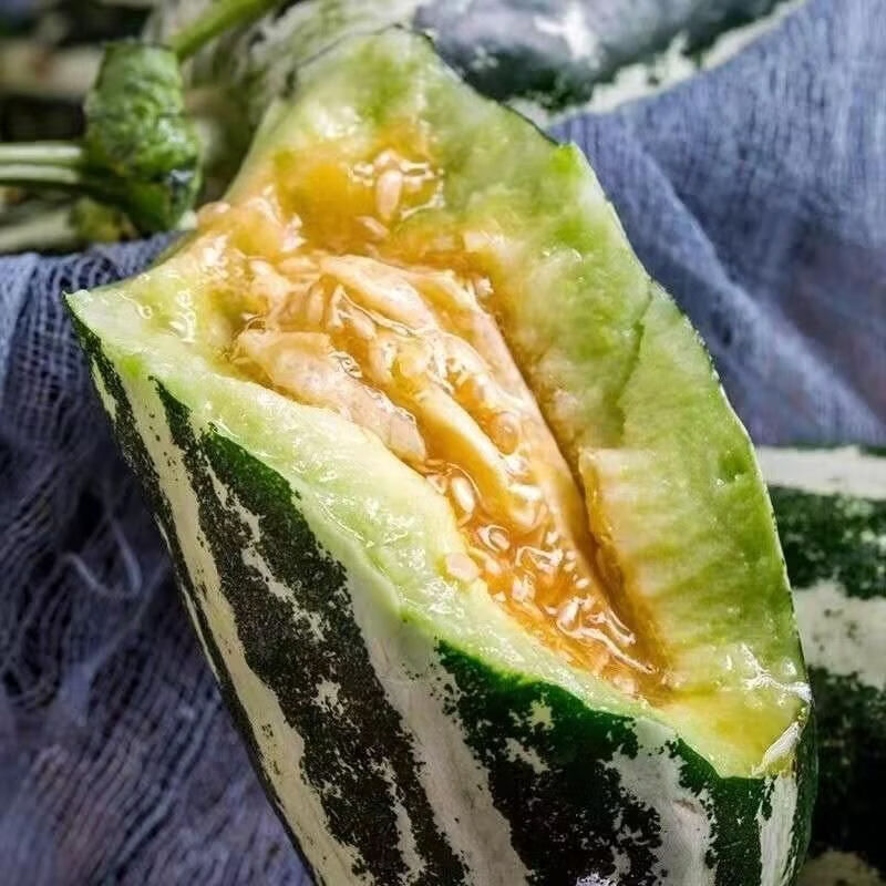 甜瓜种籽羊角蜜薄皮香瓜高产水果 精装405粒  化肥 甜掉牙甜瓜【图片