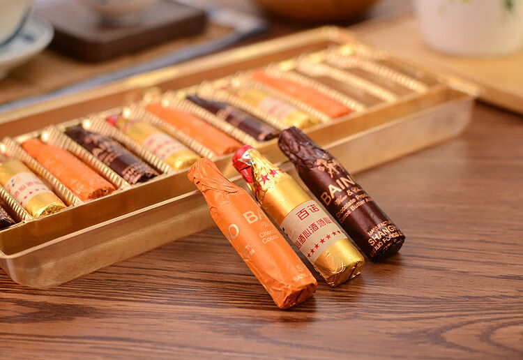 代代可脂90g酒瓶状80后怀旧零食小吃 酒心巧克力90g*2盒【图片 价格