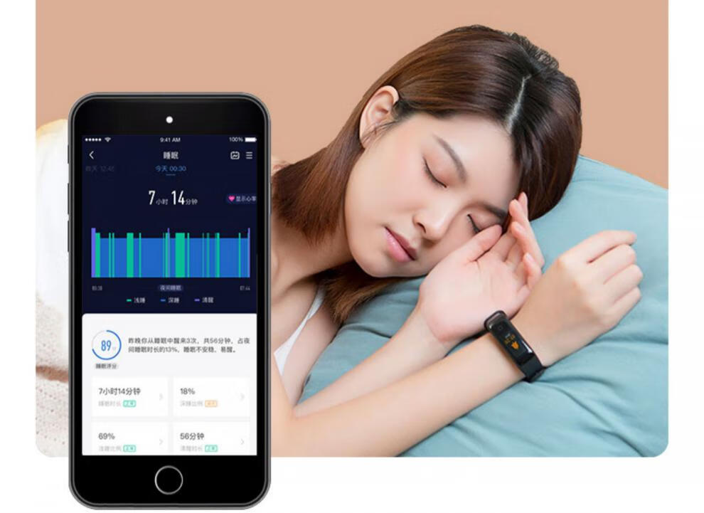乐心手环5s运动手环心率睡眠监测蓝牙计步器彩屏健康防水多功能手环女
