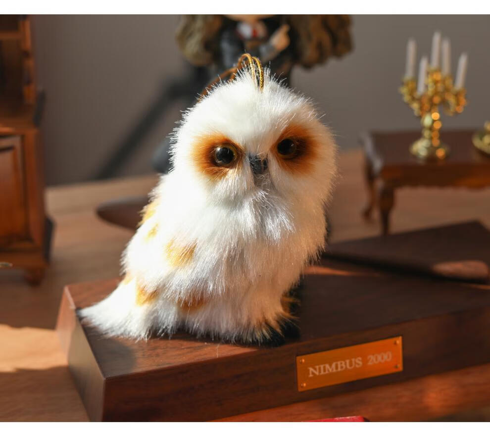 哈利波特猫头鹰玩偶海德薇雪鸮毛绒公仔的周边小挂件摆件书包玩具