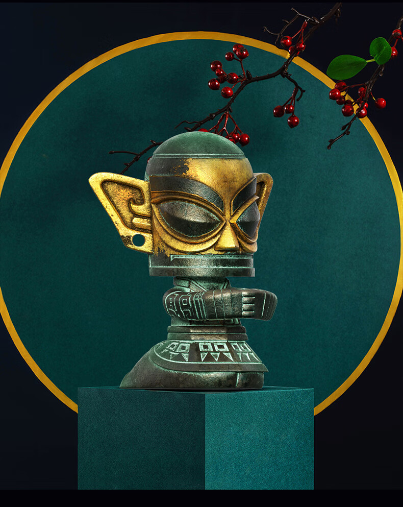 2022网红新款潮玩偶你好历史三星堆祈福神官考古系列盲盒祈福神官单个