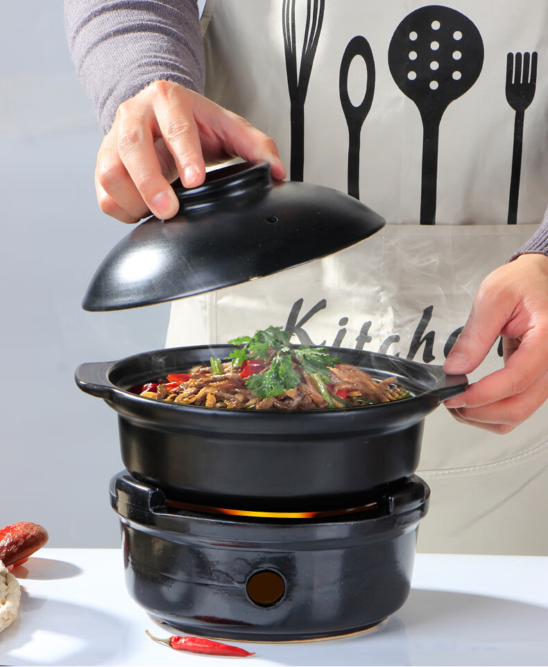 干烧锅陶瓷酒精炉小火锅饭店干锅锅煮菜锅锅仔专用煲仔饭打边炉砂锅