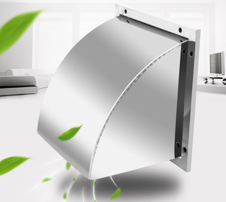 304不锈钢风帽方形防雨罩油烟机外墙出风室外排风口防风罩 10寸特厚