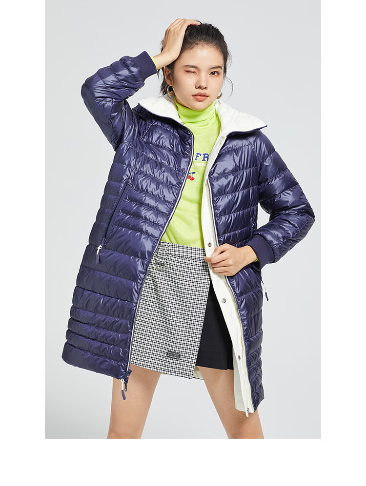 eral/艾莱依2020秋冬新款休闲防风保暖双面穿羽绒服女6019aa01055 暖