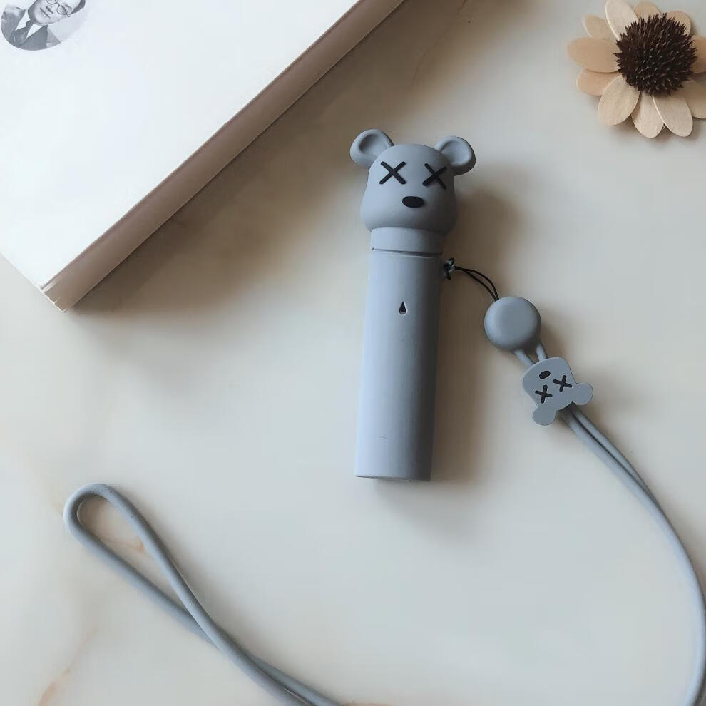 蒸汽1代防尘挂绳电子杆收纳挂绳可爱 黑色暴力熊 电子烟保护套【图片