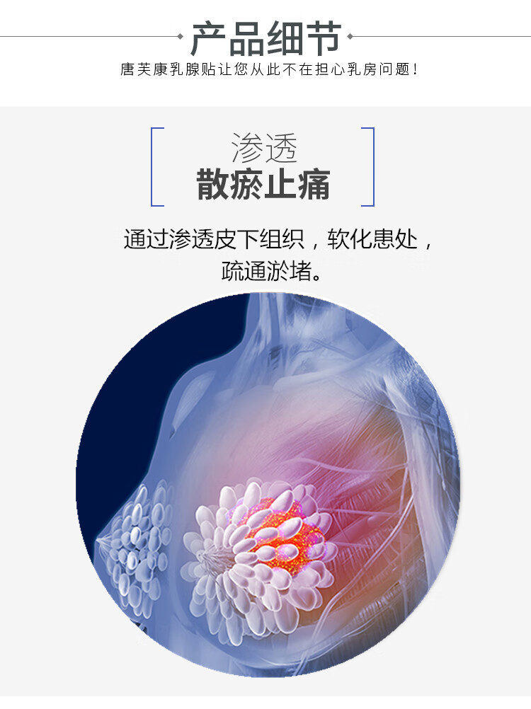 乳腺贴哺乳期疏通堵奶乳房消硬块结块疼痛通乳去肿块贴发5盒