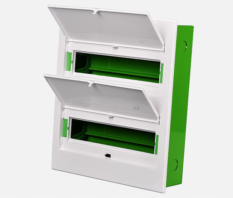 豪华型26位双层强电箱 暗装20-26回路双排空开箱纯白色家装配电箱