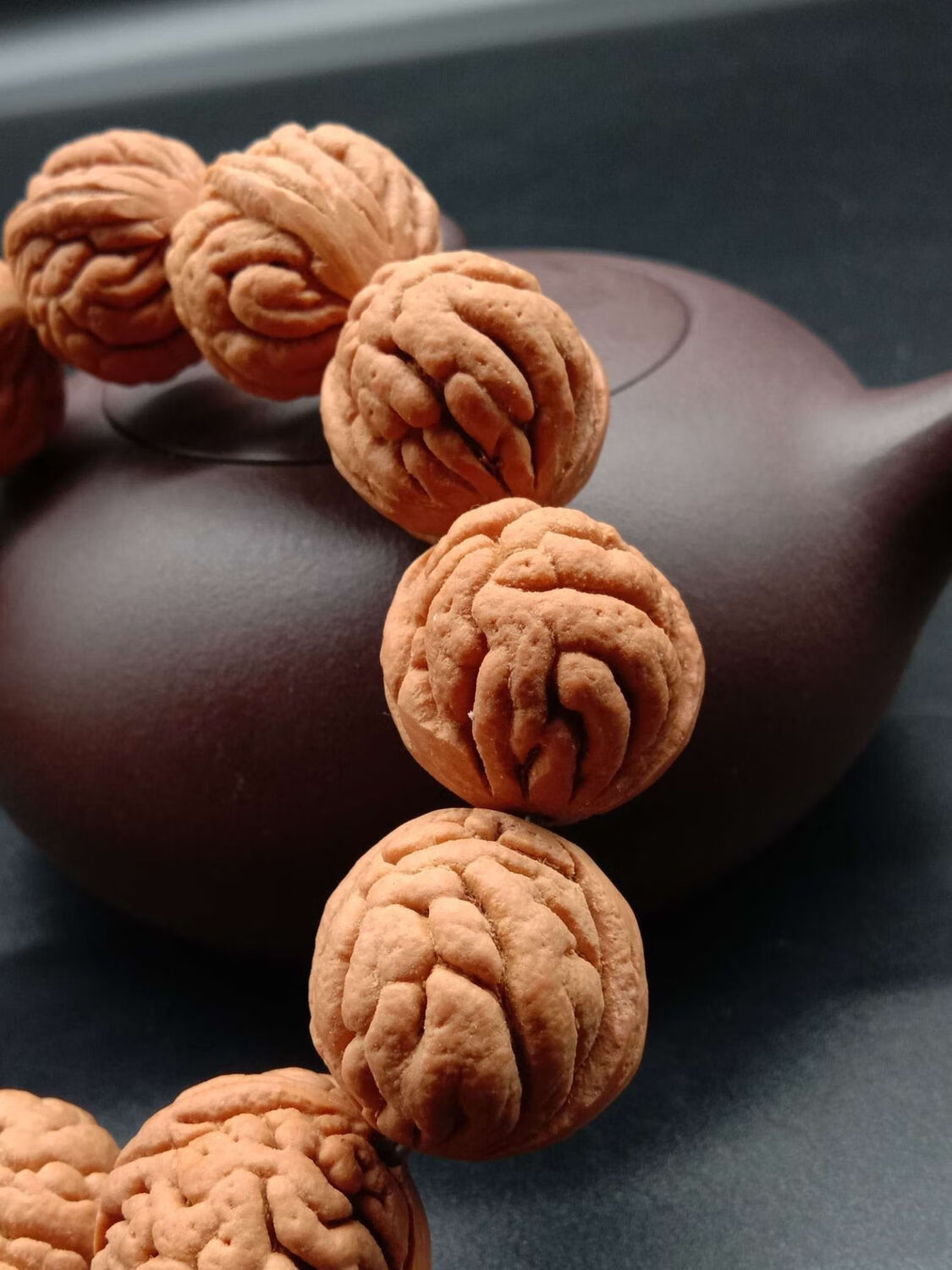 霸王龙桃核小猴头核桃手串男疙瘩龙文玩佛珠高油高密度依莲妃 霸王龙2