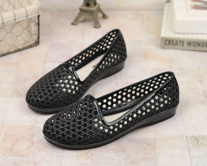 老太太中老年人拖鞋水晶塑料熟胶老太婆大妈老式是托施扡鞋奶奶凉鞋