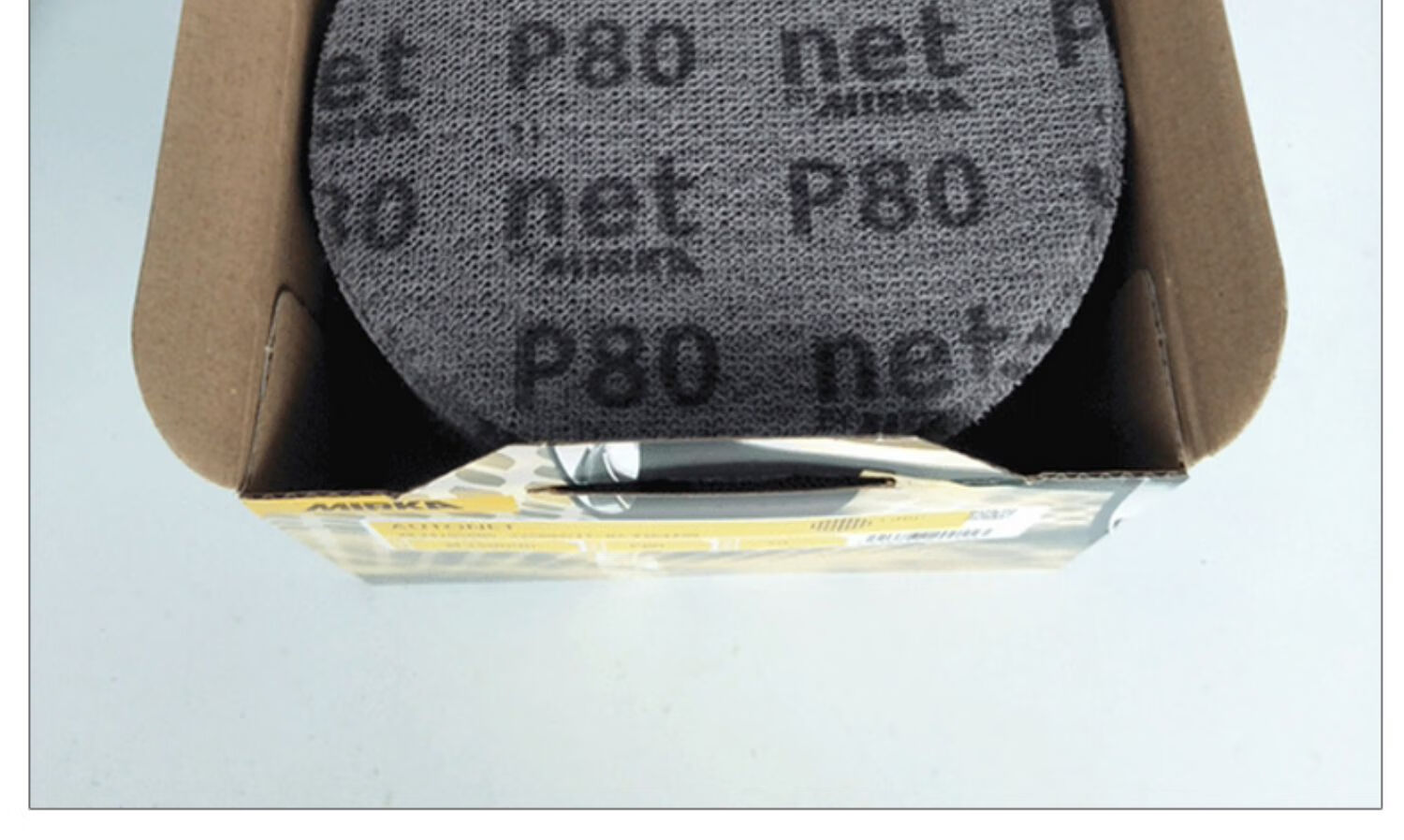 6寸网格砂纸磨卡150mm植绒干磨砂皮汽车腻子打磨研磨片磨光片 180目50