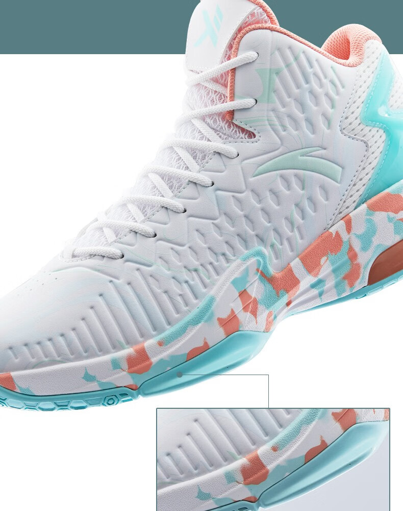 【kt3 team】安踏篮球鞋男kt汤普森外场实战运动鞋中帮皮网面篮球鞋