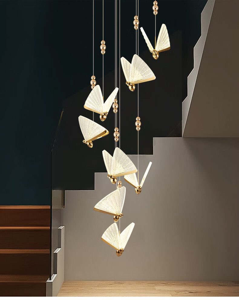 室内外【蝴蝶】小吊灯简约新现代设计师卧室床头橱窗复式别墅楼梯餐厅