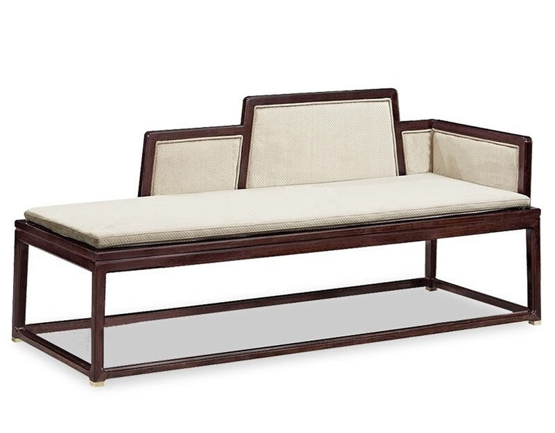 捷兆 太妃椅新中式贵妃椅现代禅意客厅实木沙发躺椅美人榻卧室贵妃床