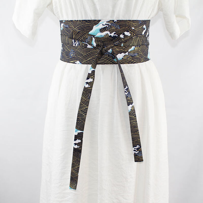 礼服腰封男腰封王国烫金合集1古风汉服和风腰封外带束腰仙鹤黄色宽8