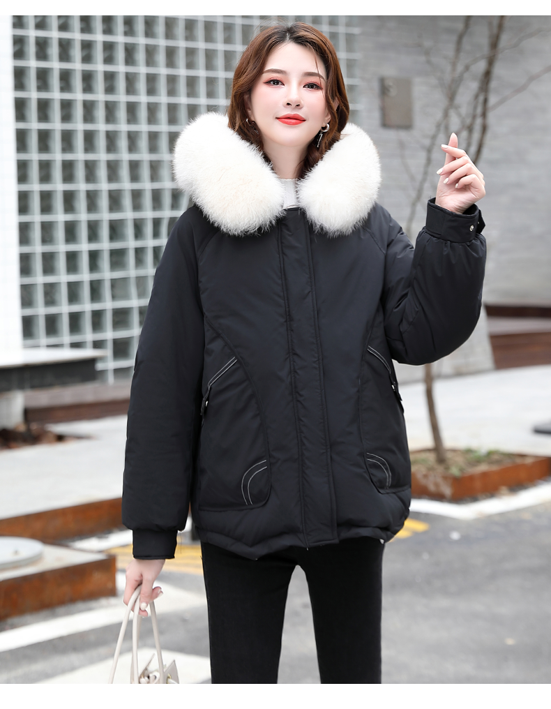 雅鹿yalu大码女羽绒服年新款女冬短款时尚小个子冬季女款派克服品牌