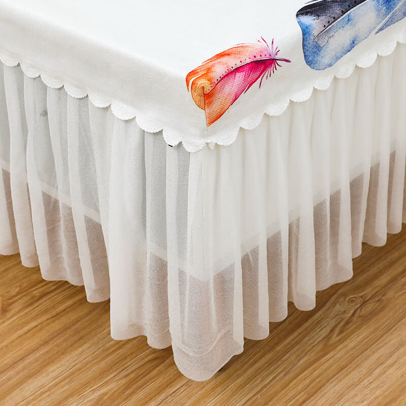 新款茶几桌布长方形布艺蕾丝防水防尘家用餐桌全包角桌布可定制绿色