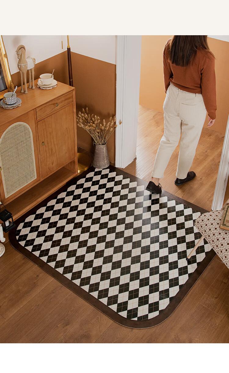 复古入户门皮革地垫家用可擦洗pvc进门垫门口耐磨脚垫防滑可裁剪复古