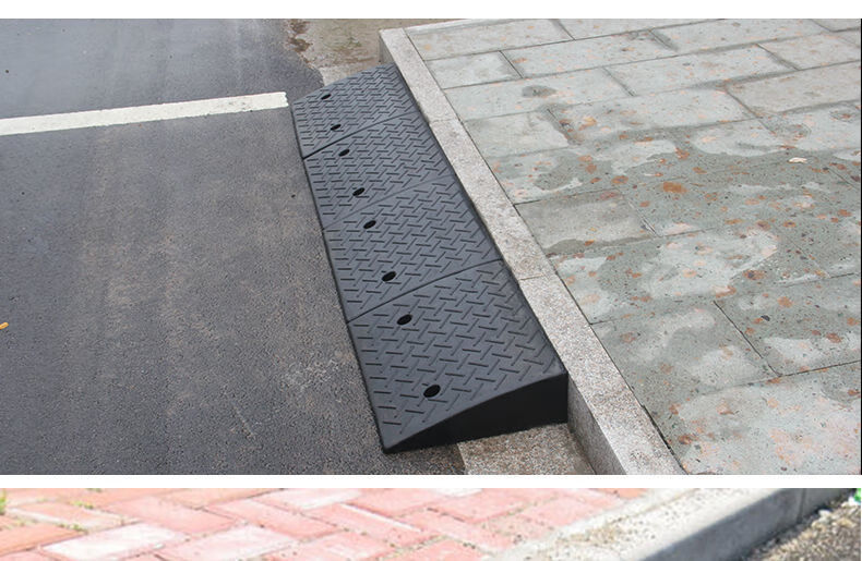 垫马路牙子路沿坡橡塑汽车爬坡上坡门槛垫三角垫减速带橡胶100x15x4
