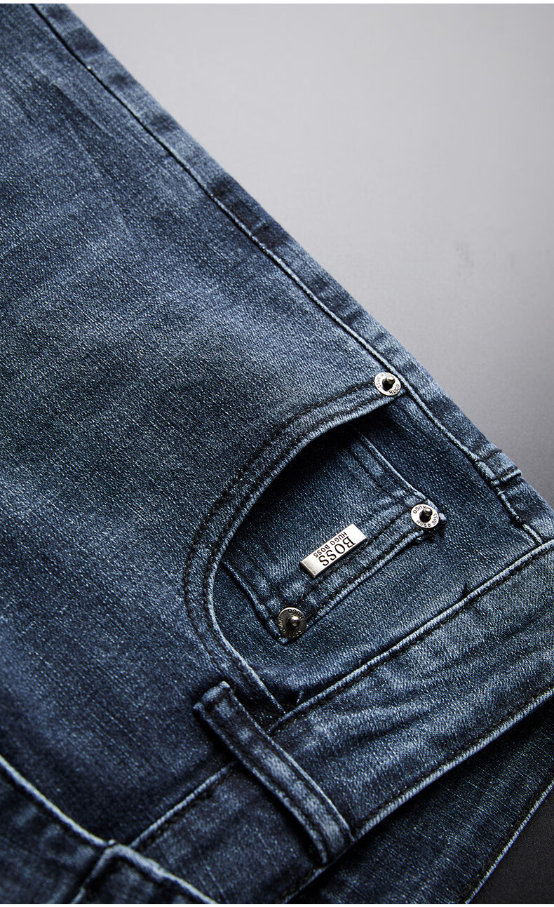 香港潮牌fla网红瓦萨琪酷奇潮秋冬厚款英伦休闲男士牛仔裤棉弹力牌