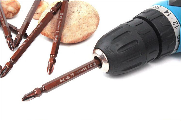 电动螺丝刀批头气动磁性风批嘴加长十字内六角一字梅花套装一字批头4