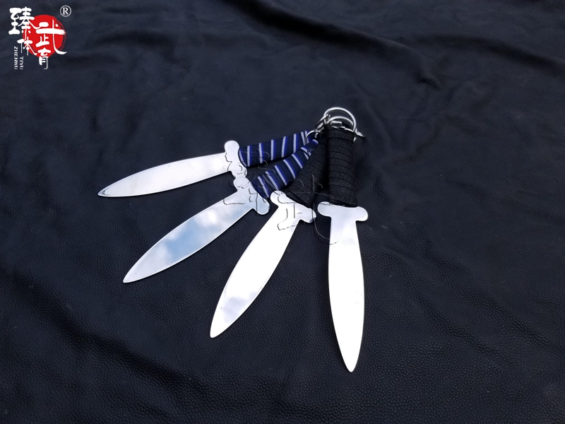 武术套路双不锈钢制表演训练双匕手短刀道具对练比赛表演小刀带脊花梨