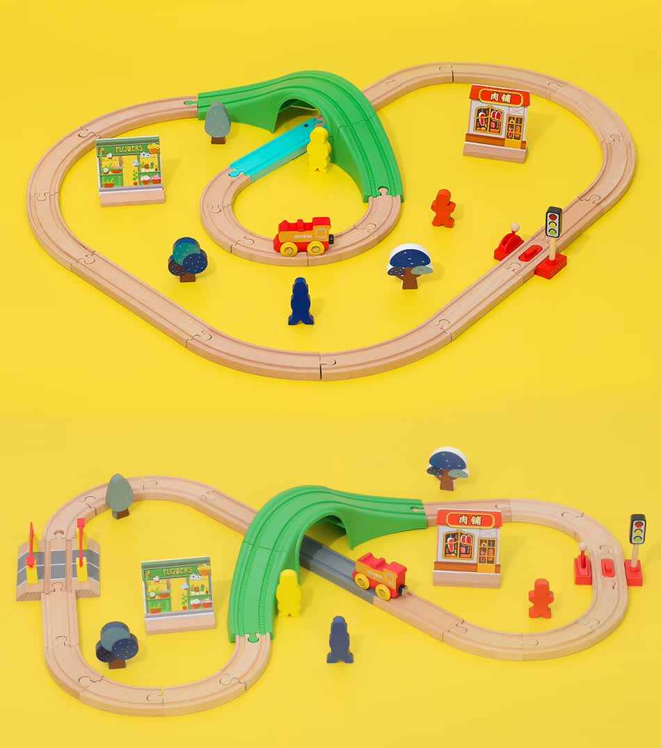 火车轨道玩具儿童电动发声套装磁性积木拼装玩具男孩托马斯小火车