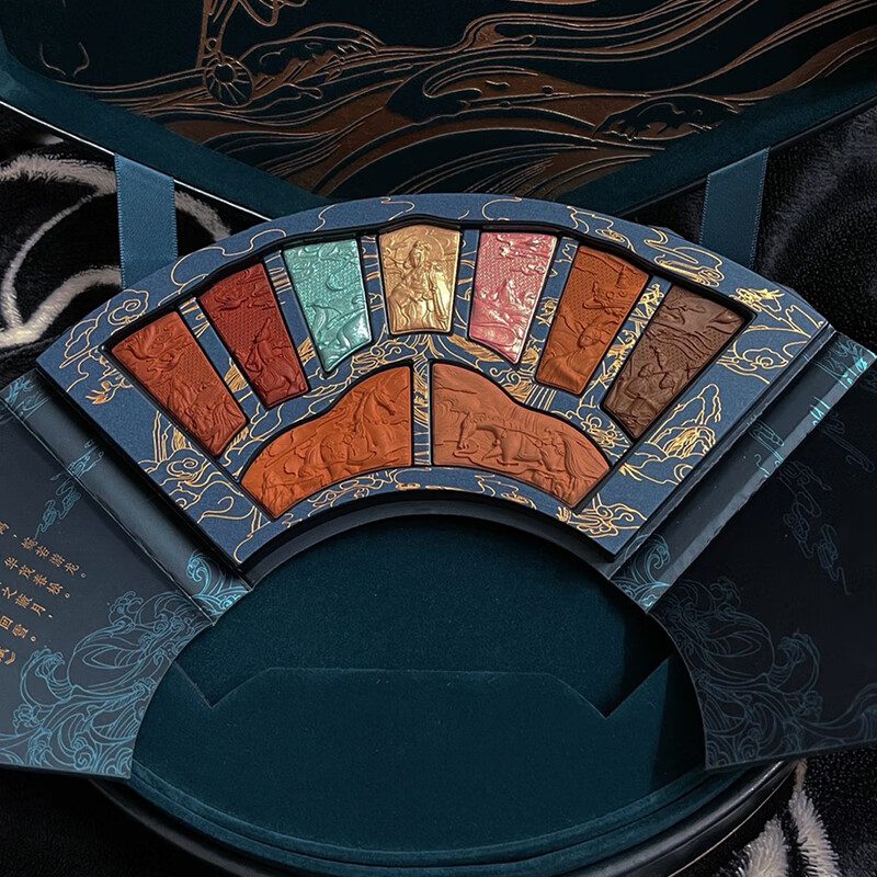 花西子牡丹镂月浮雕彩妆盘洛神赋/高光腮红多功能雕花眼影一体盘 卷一