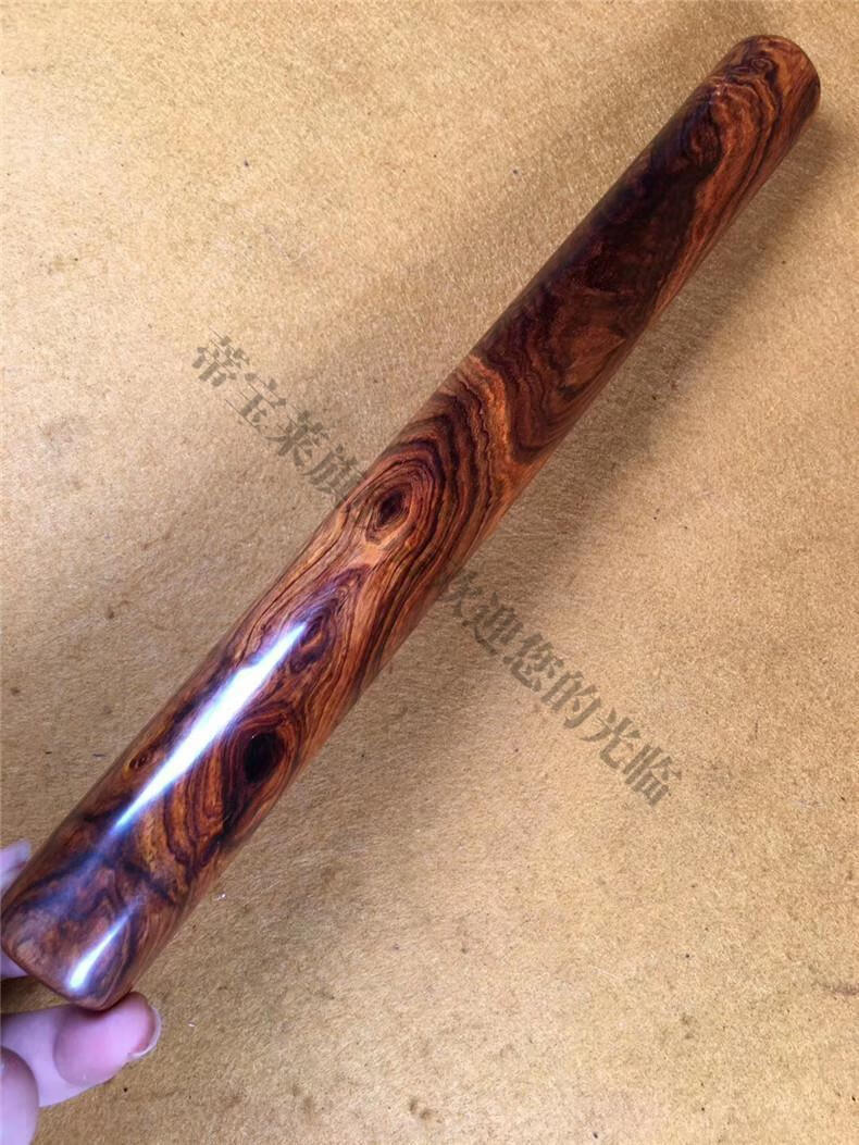 蒂宝莱海南黄花梨木料一木制擀面杖油梨老料木棍家居装饰摆件送礼礼品