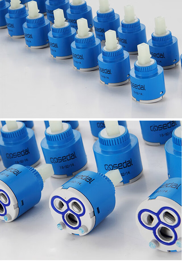 阀芯水龙头阀芯配件冷热厨房面盆开关陶瓷花洒龙头通用万海40平角国产