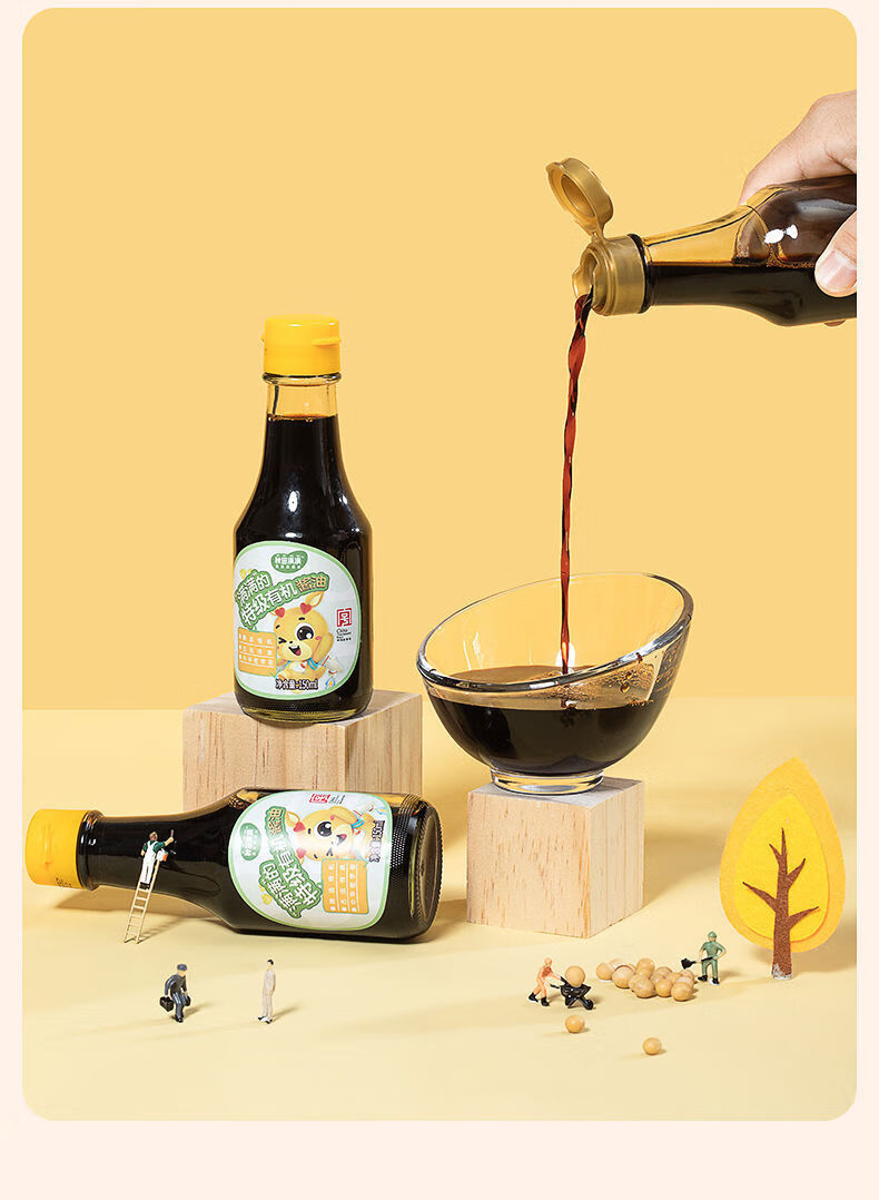 儿童酱油秋田满满有机酱油无糖调味料辅食搭配宝宝儿童减盐调料有机