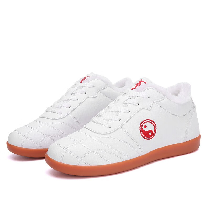 嘉绅 陈家沟太极鞋女软牛皮正宗牛筋底武术鞋男练功鞋真皮太极拳运动